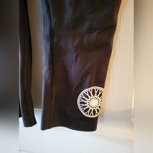 Lululemon Fast & Free Crop II *Nulux 19" SoulCycle Washington DC Black Size 4 - Picture 6 of 14